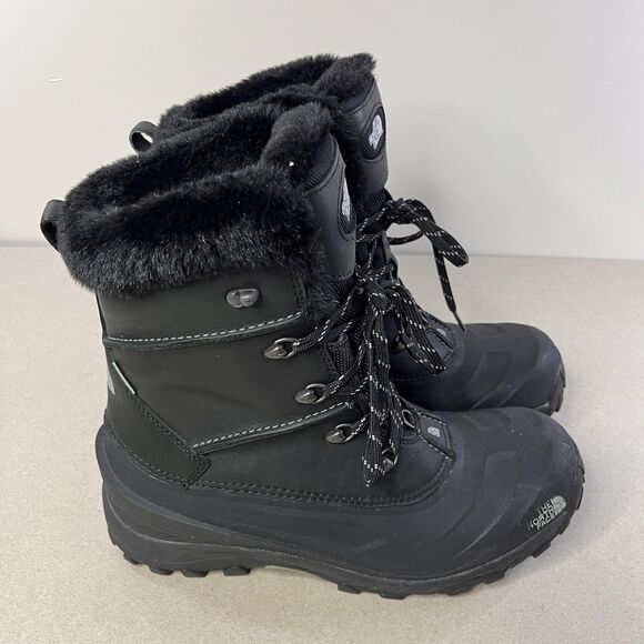 The North Face Boots Mens Size 12 Black Waterproof Insulated Snow Winter Lace Up - Picture 4 of 16